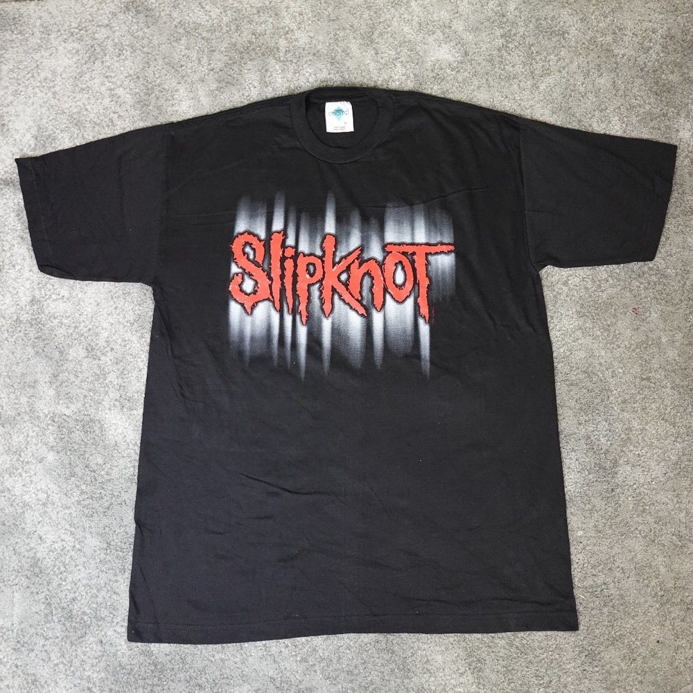 Vintage Slipknot Shirt Mens XL 2001 Metal Band Black Concert Tee T-Shirt - Picture 1 of 8